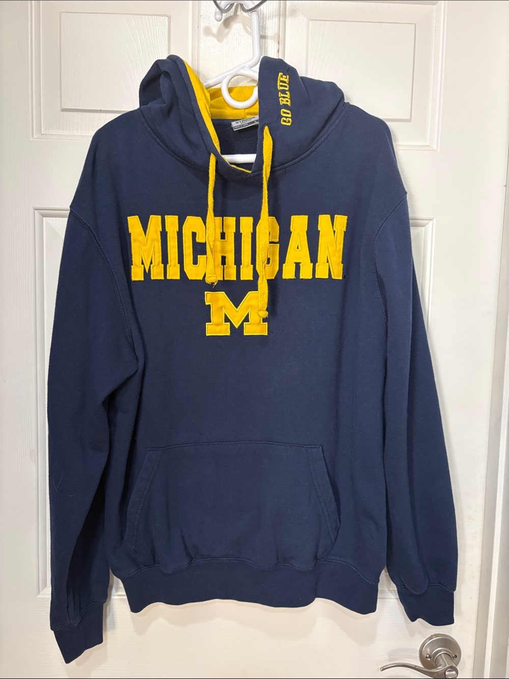 MICHIGAN Pullover Hoodie Navy and Gold